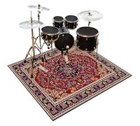 Drum Rug Non-Slip Drum Carpet Electronic Drum Mat Soundproof Drum Blanket Rectangle 150 x 120 cm Drum Piano Carpets Drum Rugs Mats Soundproof Rugs for Home Instrument Practice & Stage Performances