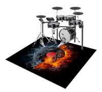 Drum Rug Non-Slip Drum Carpet Electronic Drum Mat Soundproof Drum Blanket Rectangle Drum Piano Carpets Soundproof Rugs for Home Instrument Practice & Stage Performances Drum Rugs Mats 140 x 90 cm