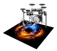 Drum Rug Non-Slip Drum Carpet Electronic Drum Mat Soundproof Drum Blanket Rectangle Drum Piano Carpets Soundproof Rugs for Home Instrument Practice & Stage Performances Drum Rugs Mats 160 x 120 cm