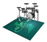 Drum Rug Non-Slip Drum Carpet Electronic Drum Mat Soundproof Drum Blanket Rectangle Drum Piano Carpets Soundproof Rugs for Home Instrument Practice & Stage Performances Drum Rugs Mats 140 x 100 cm