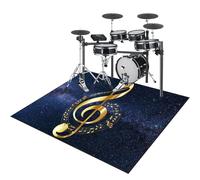 Drum Rug Non-Slip Drum Carpet Electronic Drum Mat Soundproof Drum Blanket Rectangle Drum Piano Carpets Soundproof Rugs for Home Instrument Practice & Stage Performances Drum Rugs Mats 200 x 160 cm