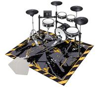 Drum Rug Non Slip Soundproof Drum Mat 120 x 100 cm, Electrical Drum Carpet Practice Pad, Sound Absorbing Rug Soundproof Blanket for Piano Jazz Bass Drum Set, Indoor Drum Accessories for Drummers