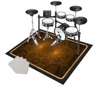 Drum Rug Non Slip Soundproof Drum Mat 120 x 90 cm, Electrical Drum Carpet Practice Pad, Sound Absorbing Rug Soundproof Blanket for Piano Jazz Bass Drum Set, Indoor Drum Accessories for Drummers