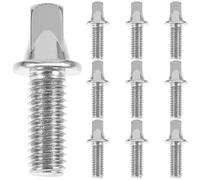 Drum Screw Bolts M6x15mm 10pcs for Snare Drum Heads | Silver Plated Iron, Secure Fit and Sound Consistency, Smooth Burr Free Finish for Rehearsal Maintenance