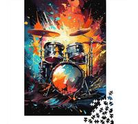 Drum Set 1000 Piece Jigsaw Puzzle Color Splash Jigsaw Puzzle for Adults Relaxing Focus Home Decor Gift 70x50cm/1000pcs