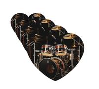 Drum Set Car Air Fresheners 4 Pcs Heart Shape Hanging Car Air Freshener Fragrance Scented Cards Auto Mirror Pendant Aromatherapy Tablets For Car Home Office Closet Bathroom