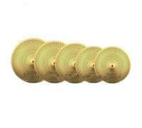 Drum Set Cymbals Jazz Drums Silent Cymbals Mute Cymbals Mute Cymbals 14 16 18 20 Inches Drum Cymbals(Gold,5)