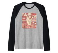 Drum Set | Drumming Drummer | Retro I'll Be in The Basement Raglan Baseball Tee