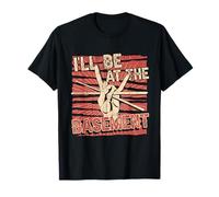 Drum Set | Drumming Drummer | Retro I'll Be in The Basement T-Shirt