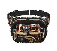 Drum Set Fanny Pack Fashion Belt Bag Lightweight Waist Pouch With Adjustable Strap Crossbody Bags For Women Travel Sports Running