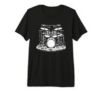 Drum Set Graphic Rock Music Premium T-Shirt