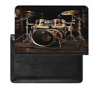 Drum Set Passport Holder Vaccine Card Holder Travel Document Organizer Credit Card Organizer for Women/Men