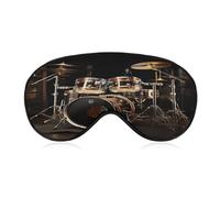 Drum Set Sleep Mask Personality Eye Sleep Shade Cover Comfortable Breathable Sleeping Blindfold Soft Comfortable Night Eye Cover Adjustable Band Eye Mask for Men Women