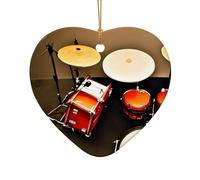 Drum Set-Standard Ceramic Shaped Pendants For Personalized Crafting & Gifts Heart Shape Door Decoration Ornament