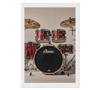 Drum Set-Standard Diamond Art Kits for Adults 8"x12" DIY Diamond Painting Kit for Beginners Gem Art Painting with Round Full Drill Diamonds DIY Paint Paintings for Home Wall Decor Gift