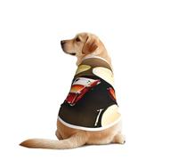 Drum Set-Standard Print Dog Outfit Sleeveles, Funny Pet Dog Clothes Machine Washable Shirt Vest For Medium Large Dogs