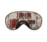 Drum Set-Standard Sleep Mask Light Blocking Eye Cover Polyester Eye Mask with Elastic Strap Blindfold for Side Sleeper Sleeping Masks Face Hugging for Women Men Travel