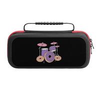 Drum Set with Donuts Portable Carrying Case Compatible with Switch Lightweight Protective Travel Cases