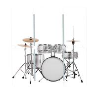 Drum Shield 3-Panels 2ft x 5ft - Acrylic with Stainless Steel Hinges - Perfect for Churches, Home Practice, and Live Performances. (3 Panels)