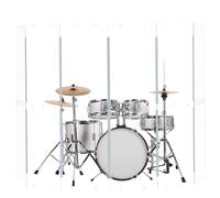 Drum Shield 6 Panels 2ft x 5ft - Acrylic panel with Stainless Steel Hinges - Perfect for Churches, Home Practice, and Live Performances. (6 panels)