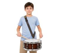 Drum Snare Belt Brown Genuine Leather with Brass Buckle Adjustable Strap Marching Drum Harness for Children Lightweight Durable Percussion Carrie, Drum Shoulder Strap for Kids