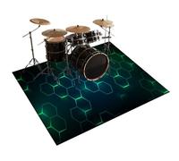 Drum Soundproof Floor Mat Drum Mats Soundproof Blanket Non Slip, Professional Drums Electric Rug Large Soundproof Carpet Floor Protection for Drummers Practice Drumming Drum Rugs 180 x 140 cm