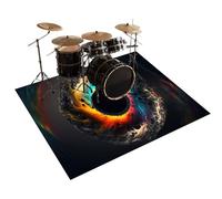 Drum Soundproof Floor Mat Drum Mats Soundproof Blanket Non Slip, Professional Drums Electric Rug Large Soundproof Carpet Floor Protection for Drummers Practice Drumming Drum Rugs 230 x 180 cm