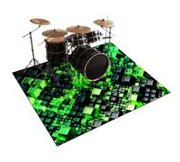 Drum Soundproof Floor Mat Drum Mats Soundproof Blanket Non Slip, Professional Drums Electric Rug Large Soundproof Carpet Floor Protection for Drummers Practice Drumming Drum Rugs 160 x 140 cm
