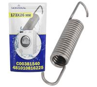 Drum Spring for Washing Machine with Original Code C00381540 C00375027 for Indesit 481010816225 481010730044 for Whirlpool - Warranty 10 Years - MONTERAL
