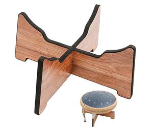 Drum Stand - High Density MDF 9x10x6 Inch Size, Stable Cross Support, Lightweight Portable Shape | To Hold Ethereal Drum Hand Pan Tongue Drum During Practice Scene Display