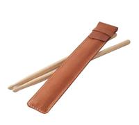 Drum Stick Bag Drumstick PU Leather Storage Bag Drumstick Storage Bag Drum Accessories Protective Case For Drumsticks, Mallets(Brown)