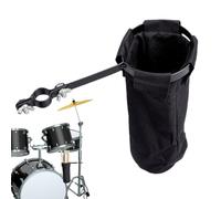 Drum Stick Bag, Percussion Stick Holder, Large Capacity Storage Pocket, Clamp-On Lockable Strap for Adults, Instrument Drumming, Field, Airplane, Marching, and Hockey Use