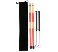 Drum Stick Brush Set, Retractable Metal Wire Jazz Drum Brush with 19 Beam Rod, Steel Percussion Accessories with Plush Carry Bag for Drum Set and Jazz Performance (black drum brush)