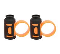 Drum Stick Control Clip, Anti Slip Drumstick Controller Finger Rotation Tool Drumstick Grip Ring for Drummer (Black Orange