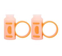 Drum Stick Control Clip | Secure - Grip Rotating Finger Controller for Drummers | ABS & Silicone Grip Trainer for Beginners/Experienced Players | Hand Cramp Prevention Tool (White Orange)