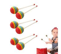 Drum Sticks | 6 Shaped Percussion Decks | Soft & Cool Drumsticks, Marimba Mallets, Glockenspiel Sticks For Music Teachers