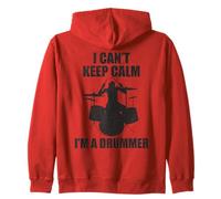 Drum Sticks Apparel - I Can't Keep Calm I Am a Drummer Funny Zip Hoodie