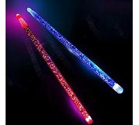drum sticks Bright LED Light Up Light Up Glow In The Dark Night Light,Durable Professional Musical Exercise(B)