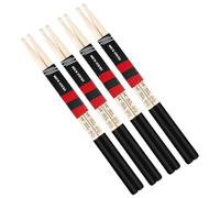 Drum Sticks for Drums, Natural Solid Wood丨Weight Balanced丨Non-Slip Grip, Live Performance & Drum Kit Practice Accessories, Percussion Drumsticks for Professional Beginner (4 Pairs, 5B)