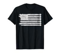 Drum sticks on a vintage American flag For Drummers T-Shirt