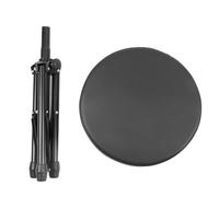 Drum Throne Seat, Rotatable Drumming Stool, Padded Drum Seat with Adjustable Height and Angle, Collapsible Drum Throne for Piano Keyboard Recording Studio, Metal and Sponge Constru