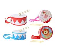 Drum Toy for - 15 cm with Adjustable Strap | Wooden Musical Drum Kit | Wooden Rhythm Development Musical Drum Kit | Learning Set of Musical Activity Instruments | Learning Toy