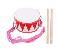 Drum Toy, Wooden Educational Toys with 2 Chopsticks 20 cm Cartoon Snare Drum for Beginners Boys Girls New Year Christmas Birthday Party Music Classes Indoor Outdoor