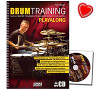 Drum Training Playalong - The Ultimate Training Program for Drums from Patrick Metzger - With CD and Colourful Heart-Shaped Music Clip