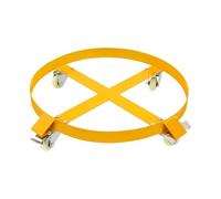 Drum Trolley 544.31 kg Capacity, Heavy Duty Drum Dolly for 55 Gallon Barrels, Steel Q235 Frame with 4 Swivel Casters (2 Brakes),Cross-Brace Stability, Pre-Drilled Holes, for Warehouse, Factory, Garage