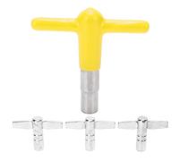 Drum Tuning Keys Set, 4 Pcs Metal T Handle Drum Key with Silicone Cover - Sturdy Construction, Smooth Operation, Essential for Drummers (Yellow)