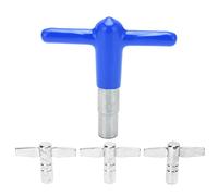Drum Tuning Keys Set, 4 Pcs Metal T Handle Drum Key with Silicone Cover - Sturdy Construction, Smooth Operation, Essential for Drummers (Blue)