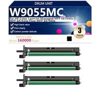 Drum Unit Replacement W9055MC for HP Color LaserJet Managed MFP E87640z MFP E87650z Flow MFP E87660z Printers, 160000 Pages,Black-3 pack