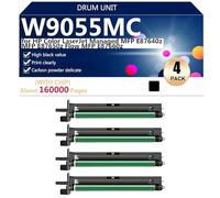 Drum Unit Replacement W9055MC for HP Color LaserJet Managed MFP E87640z MFP E87650z Flow MFP E87660z Printers, 160000 Pages,Black-4 pack