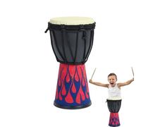 Drum - Vintage Carved Body Goatskin Portable Build, Traditional Rhythm Practice Tool, Professional Percussion Sound Quality | For Adults Children Beginners Training Sessions